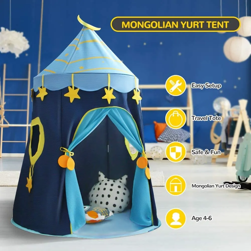 Playtime Foldable Tent House Starry Night - Blue