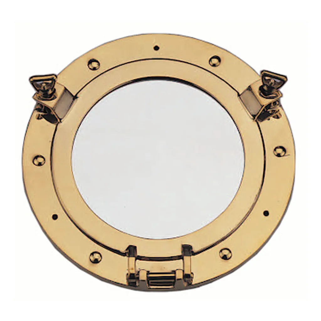 Porthole Mirror - 12", Brass