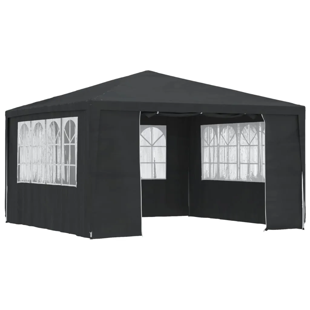 Professional Party Tent with Side Walls 4x4 m Anthracite 90 g/m?