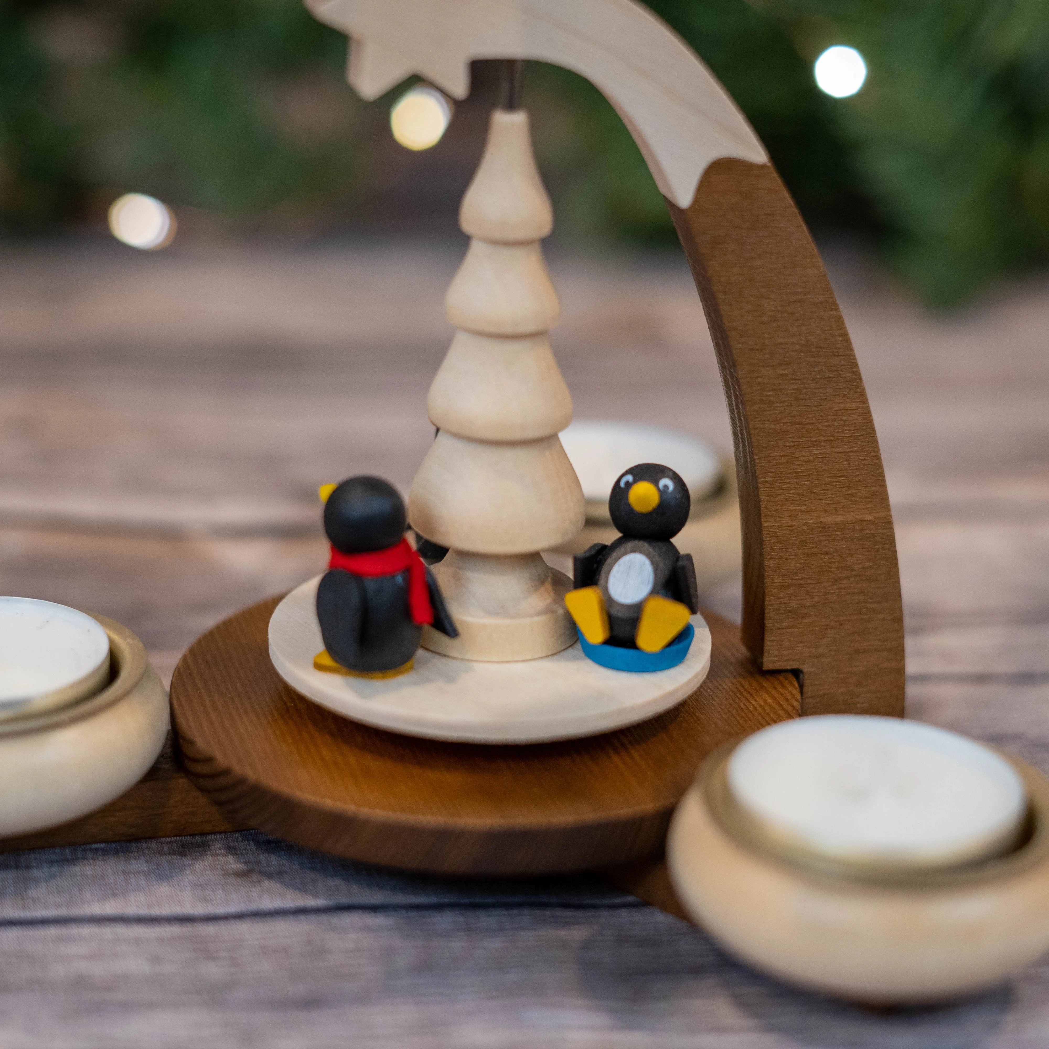 Pyramid -Penguins with Tea Lights