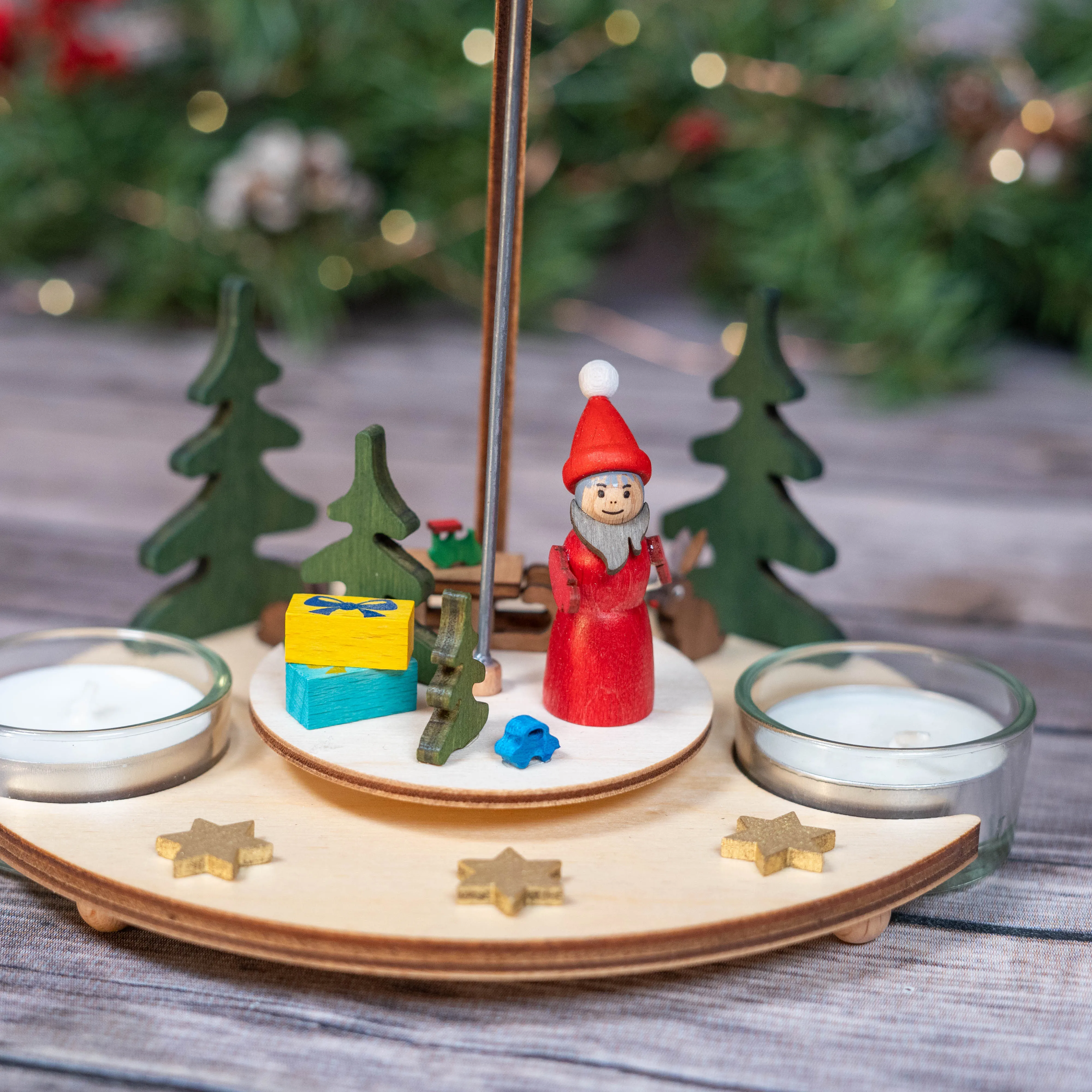 Santa Tea Light Pyramid