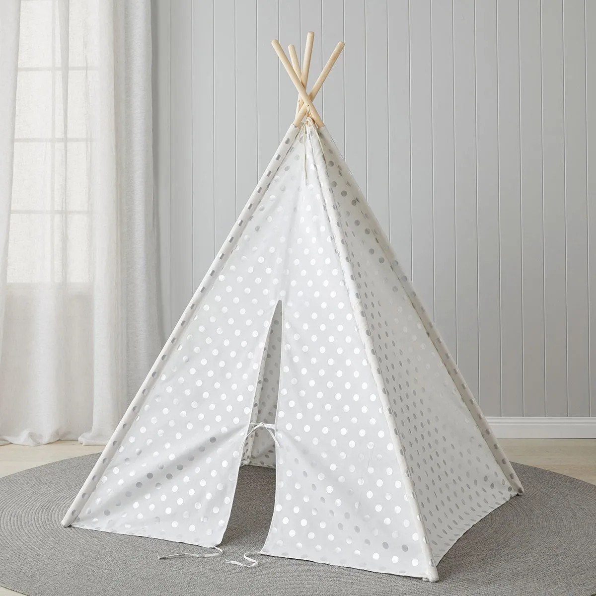 Silver Dot Teepee by Jiggle & Giggle