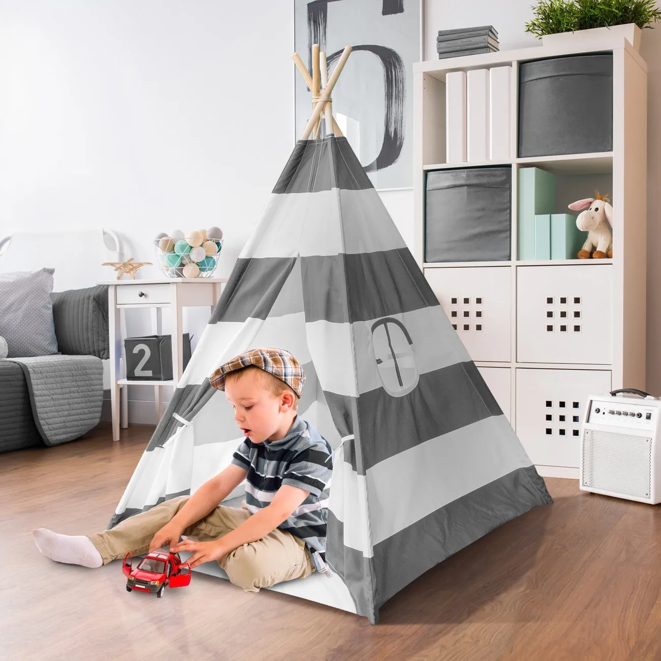 Striped Teepee Tent for Kids