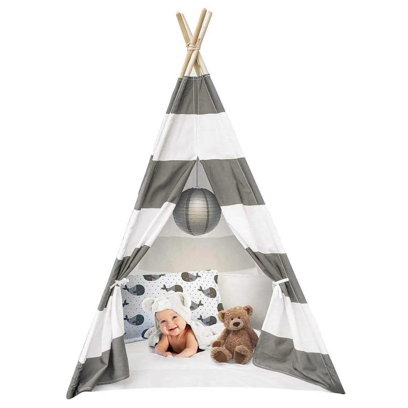 Striped Teepee Tent for Kids