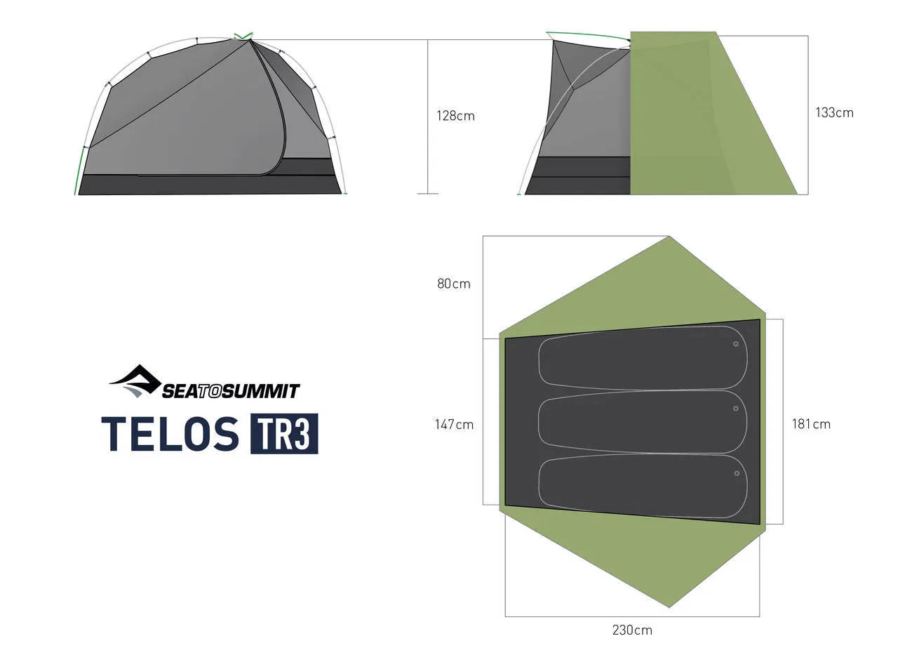 Telos TR3 - Three Person Freestanding Tent