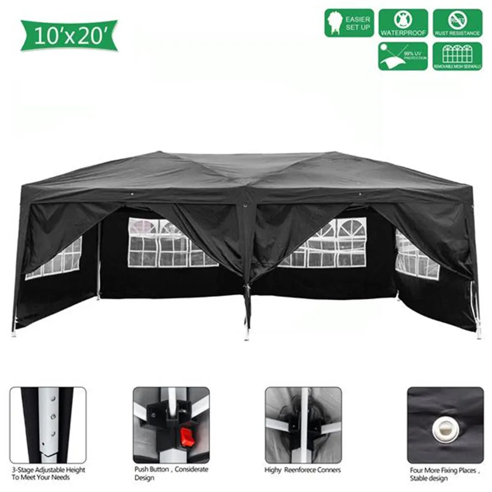 THBOXES Compact Instant Tent Portable Tent Camping Beach Shelter Black