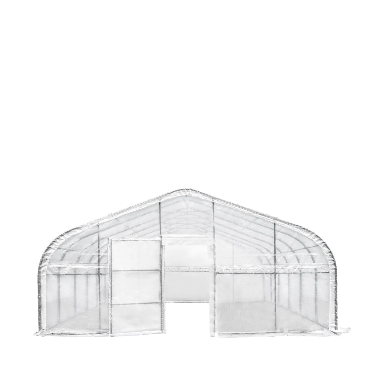 TMG Industrial 20’ x 30’ Tunnel Greenhouse Grow Tent w/12 Mil Ripstop Leno Mesh Cover, Cold Frame, Roll-up Windows, Peak Ceiling Roof, TMG-GH2030