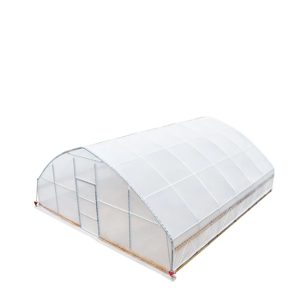 TMG Industrial 25’ x 25’ Tunnel Greenhouse Grow Tent w/6 Mil Clear EVA Plastic Film, Cold Frame, Hand Crank Roll-Up Sides, Peak Ceiling Roof, TMG-GH2525