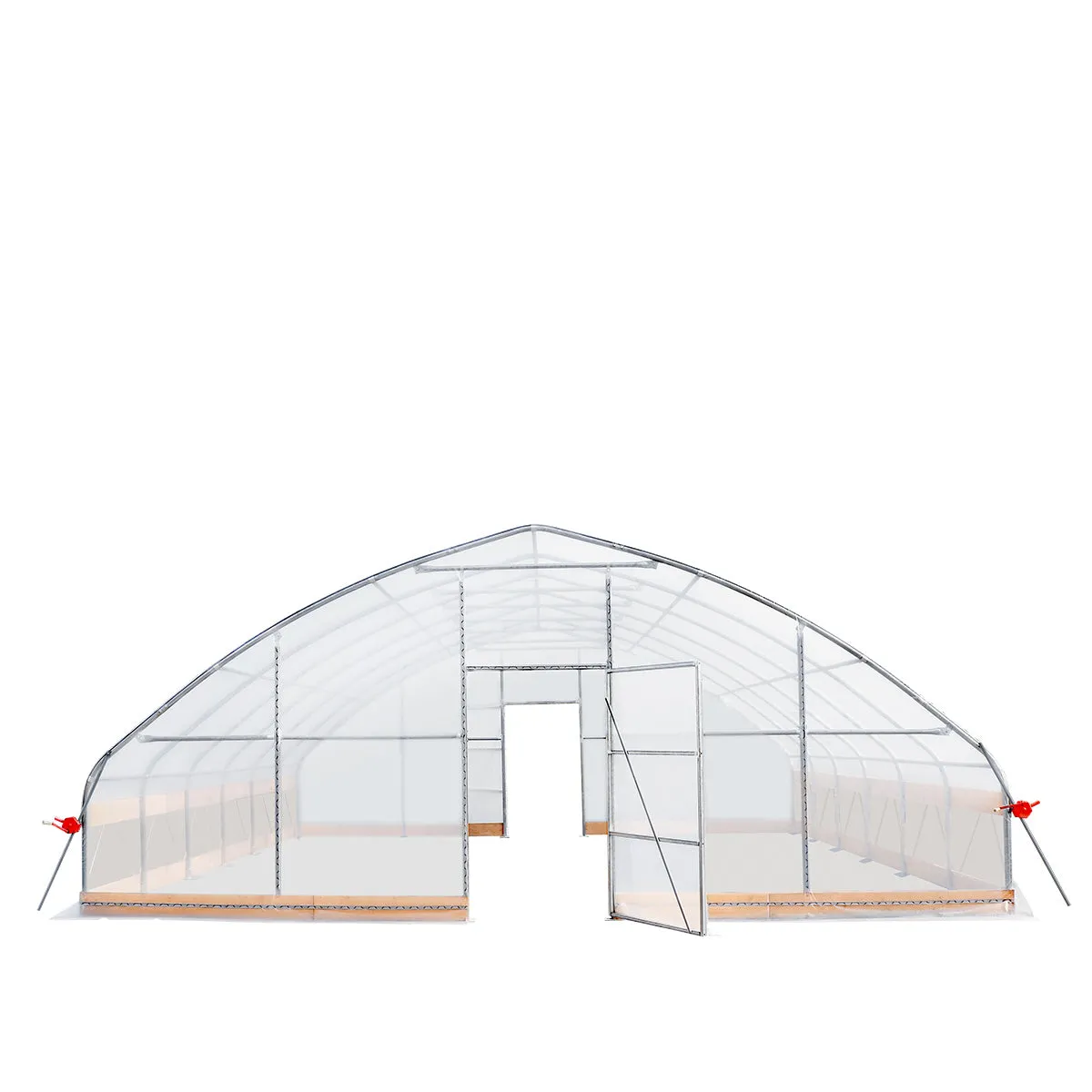 TMG Industrial 25’ x 25’ Tunnel Greenhouse Grow Tent w/6 Mil Clear EVA Plastic Film, Cold Frame, Hand Crank Roll-Up Sides, Peak Ceiling Roof, TMG-GH2525