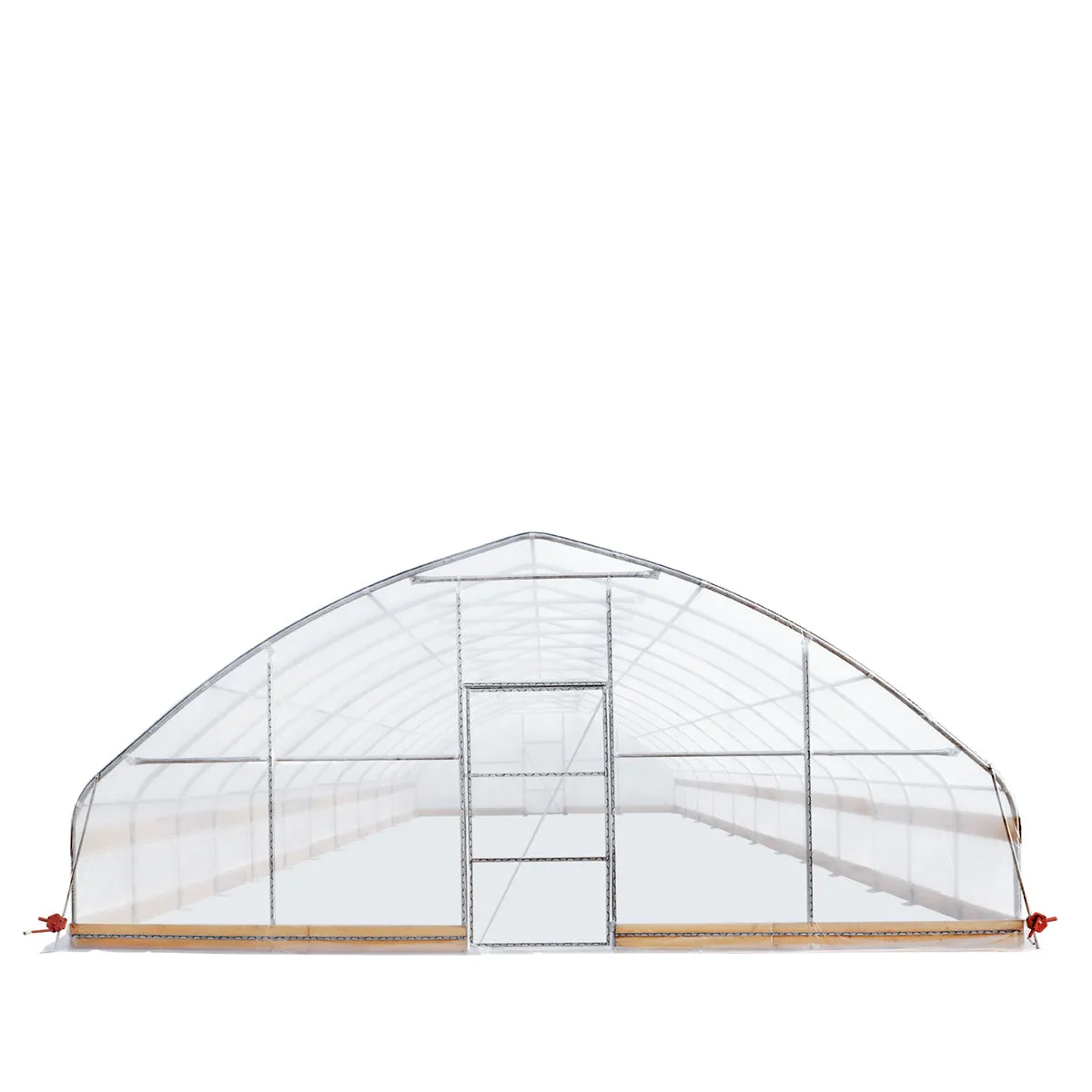 TMG Industrial 25’ x 50’ Tunnel Greenhouse Grow Tent w/6 Mil Clear EVA Plastic Film, Cold Frame, Hand Crank Roll-Up Sides, Peak Ceiling Roof, TMG-GH2550