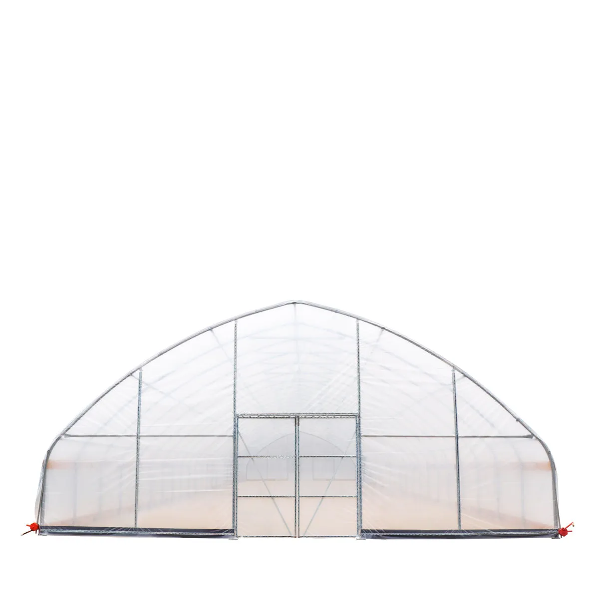 TMG Industrial 30’ x 100’ Tunnel Greenhouse Grow Tent w/6 Mil Clear EVA Plastic Film, Cold Frame, Hand Crank Roll-Up Sides, Peak Ceiling Roof, TMG-GH30100