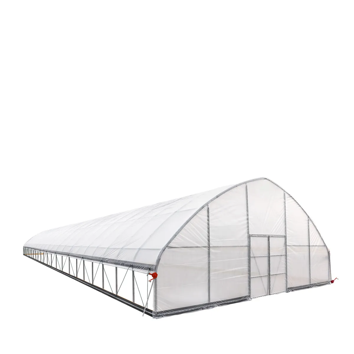 TMG Industrial 30’ x 100’ Tunnel Greenhouse Grow Tent w/6 Mil Clear EVA Plastic Film, Cold Frame, Hand Crank Roll-Up Sides, Peak Ceiling Roof, TMG-GH30100