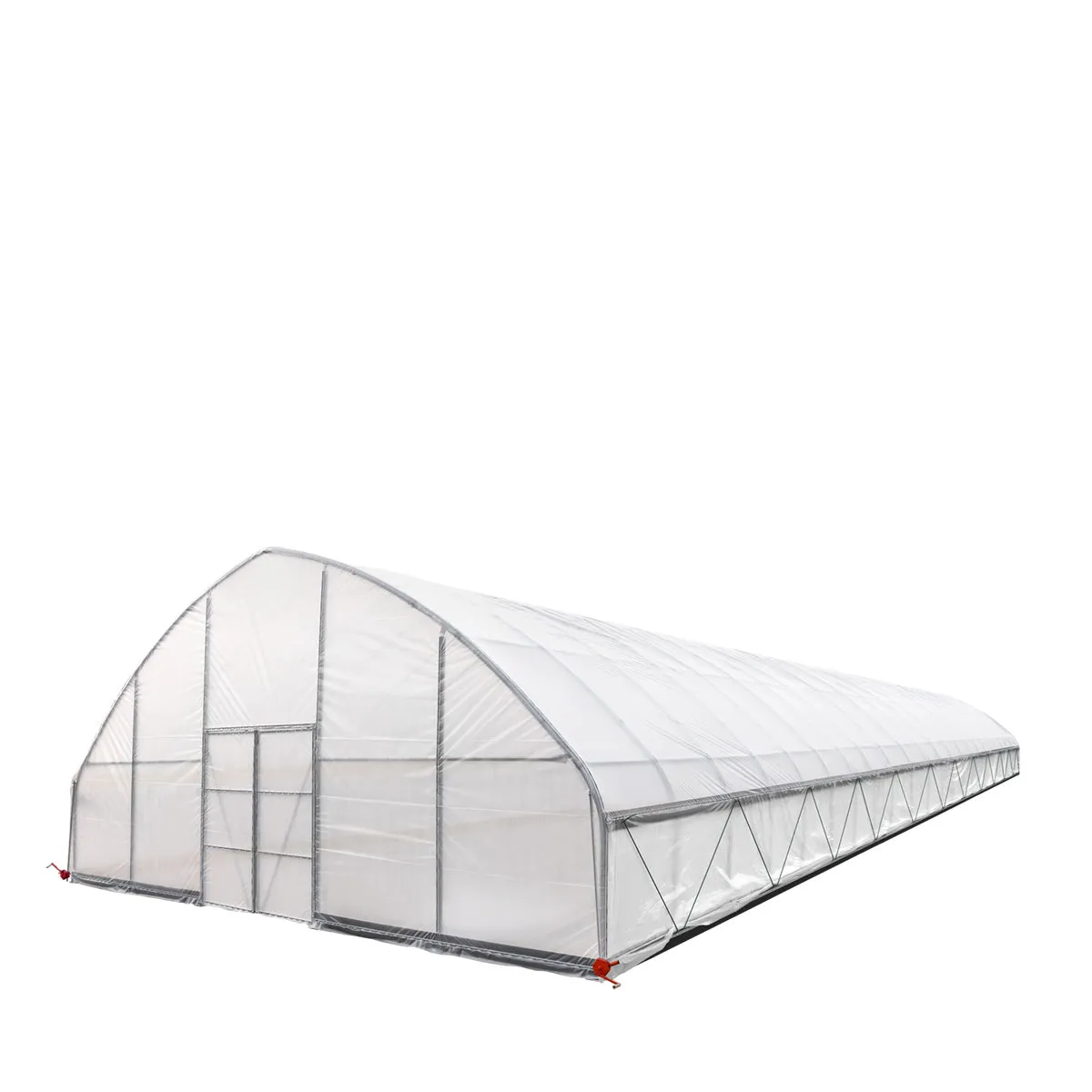 TMG Industrial 30’ x 100’ Tunnel Greenhouse Grow Tent w/6 Mil Clear EVA Plastic Film, Cold Frame, Hand Crank Roll-Up Sides, Peak Ceiling Roof, TMG-GH30100