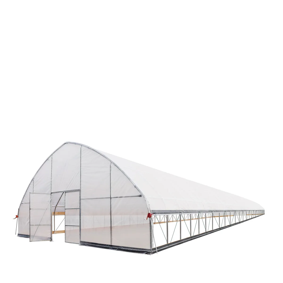 TMG Industrial 30’ x 120’ Tunnel Greenhouse Grow Tent w/6 Mil Clear EVA Plastic Film, Cold Frame, Hand Crank Roll-Up Sides, Peak Ceiling Roof, TMG-GH30120