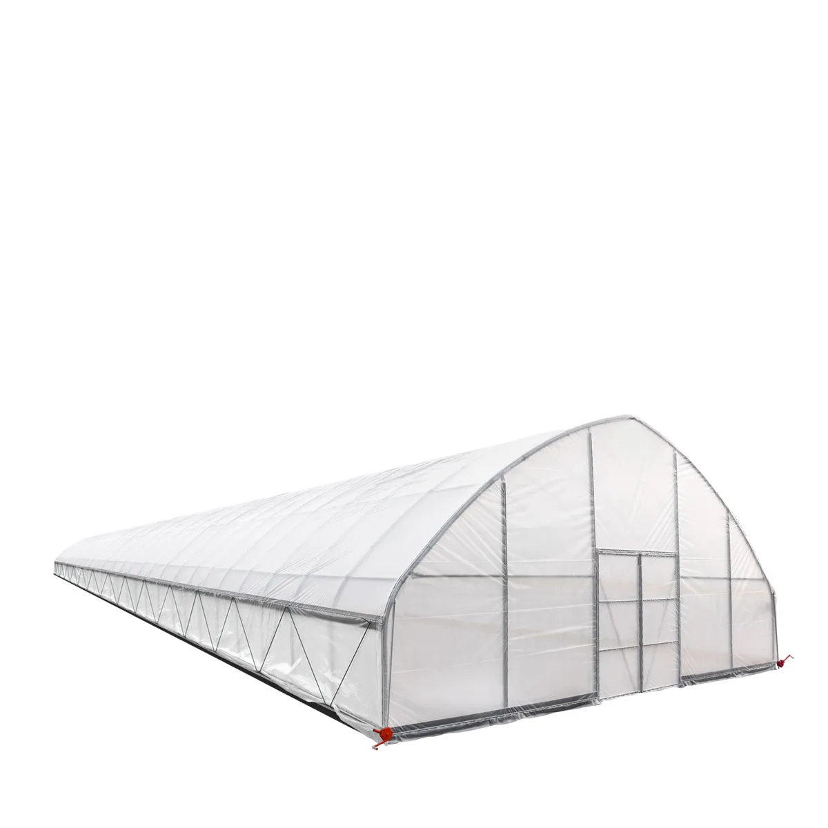 TMG Industrial 30’ x 120’ Tunnel Greenhouse Grow Tent w/6 Mil Clear EVA Plastic Film, Cold Frame, Hand Crank Roll-Up Sides, Peak Ceiling Roof, TMG-GH30120