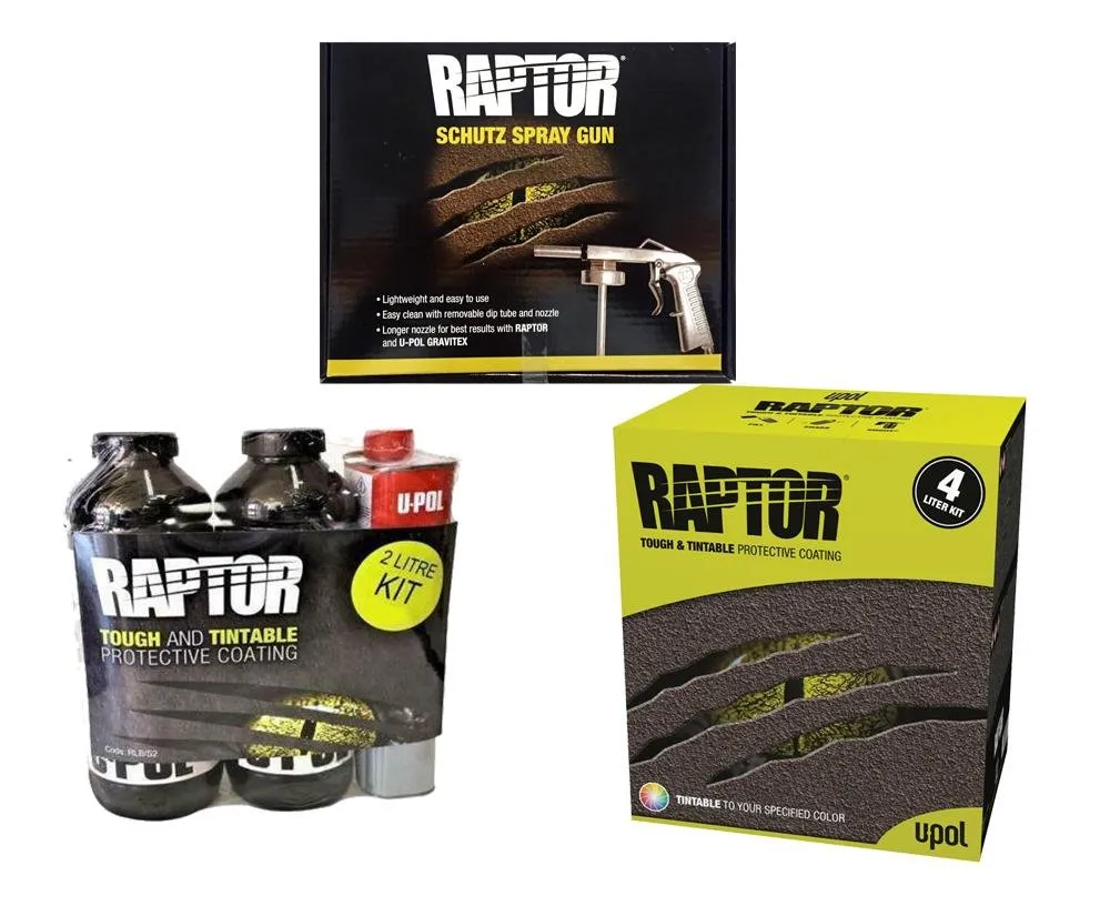 UPol Raptor Tintable Tough Protective UV Resistant Bed Liner Kit 6L   Schutz Gun