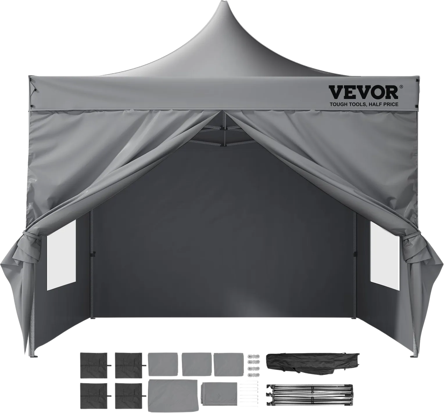 Vevor Pop-Up Canopy Gazebo Tent 10' x 10' Removable Sidewall with Bag UV Resistant Waterproof New