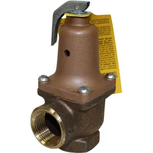 Watts 382570 1" Iron Boiler Pressure Relief Valve 30 PSI For Protection of Hot Water Heating Boilers