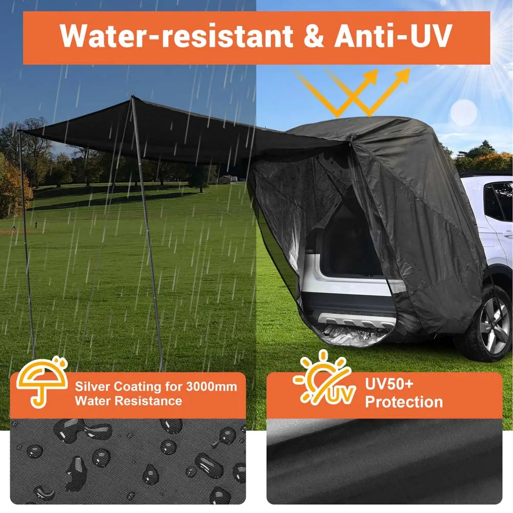 Yescom Car Tent with Awning Shade & Net for Van SUV Tailgate